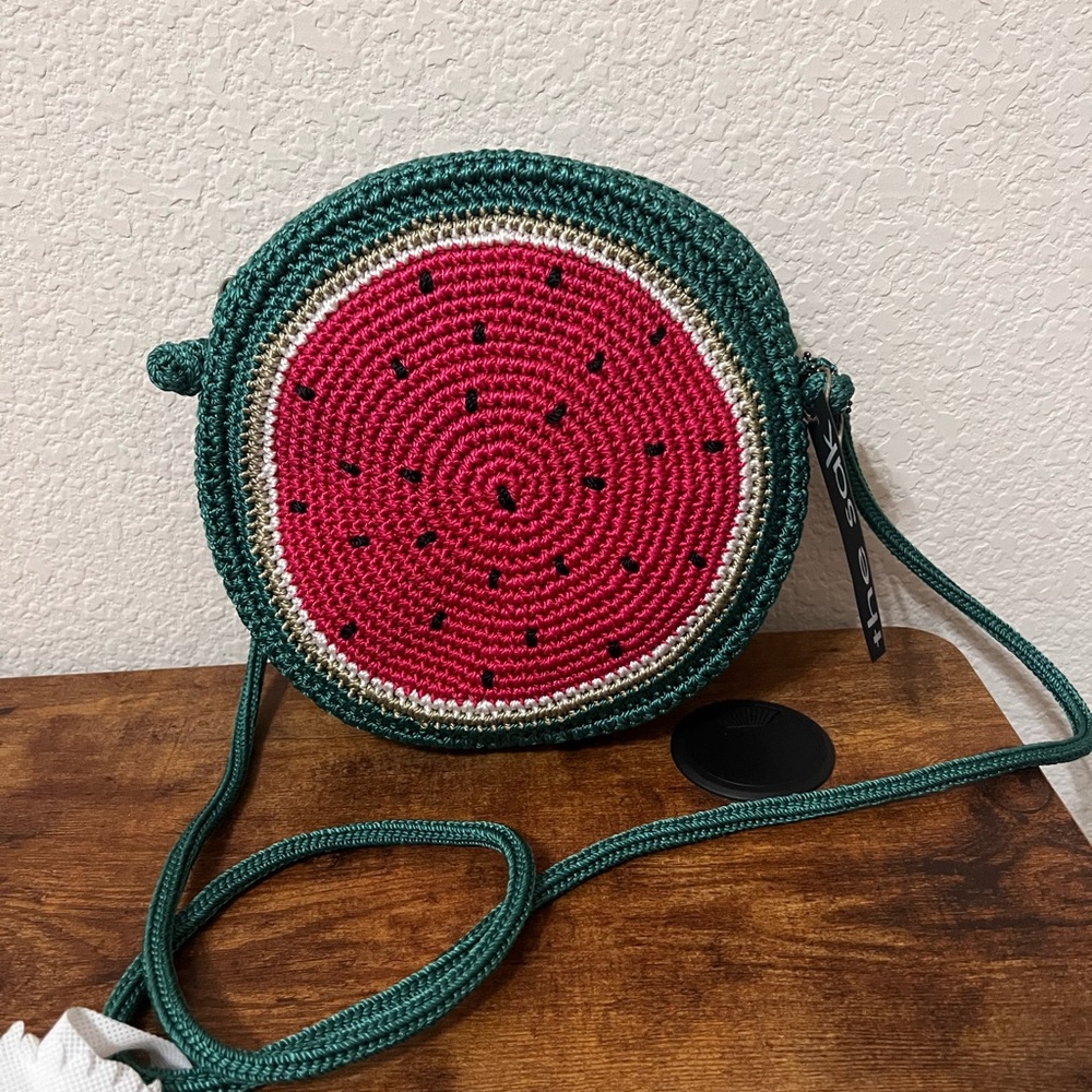 The Sak Playful Red and Green Watermelon Crochet Crossbody 🍉